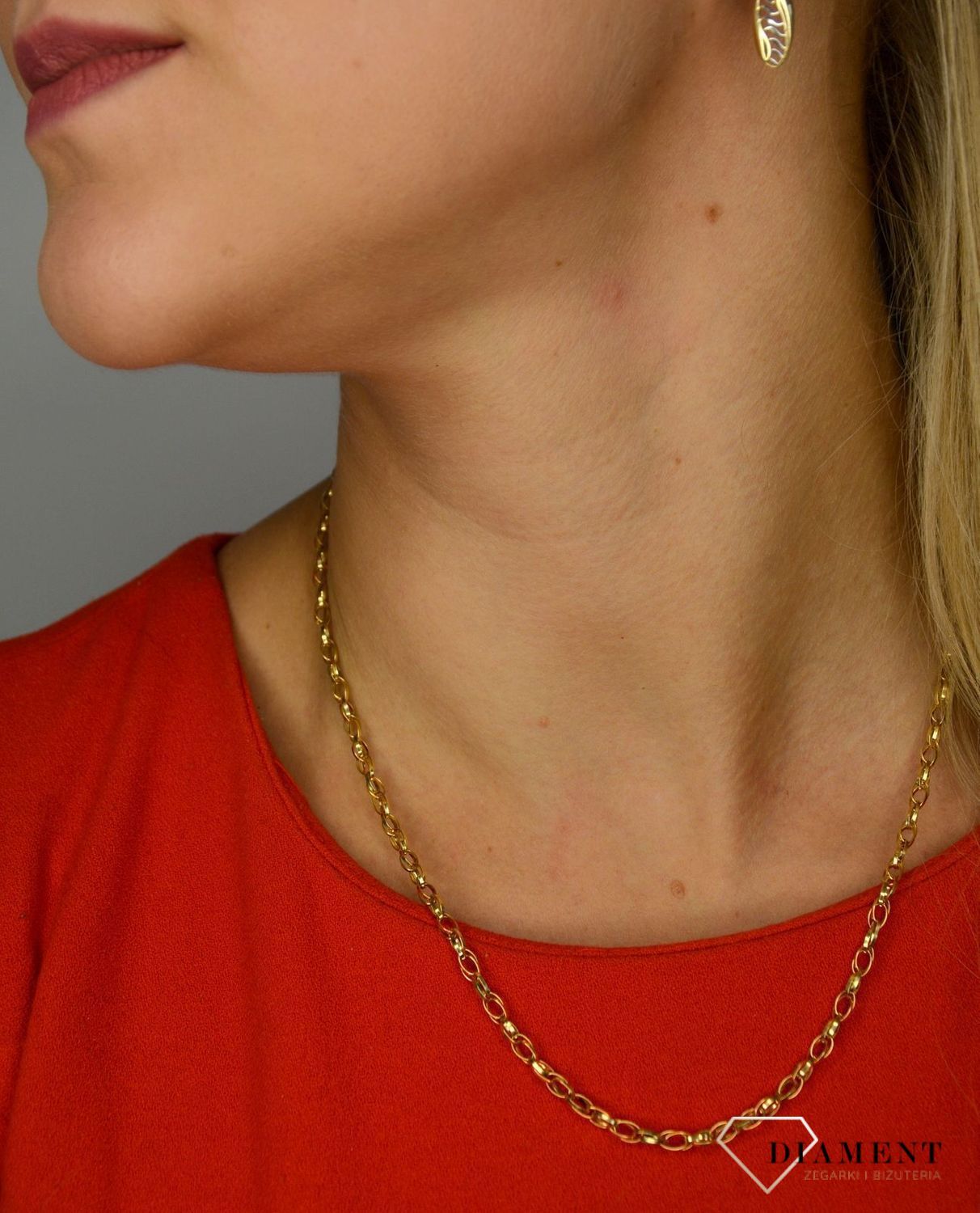 Złoty łańcuszek 585 o szerokości 3,5 mm DIA-LAN-1251-585 3,5mm.jpg